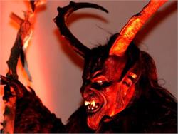 San Nicholas parade with devils in Laas