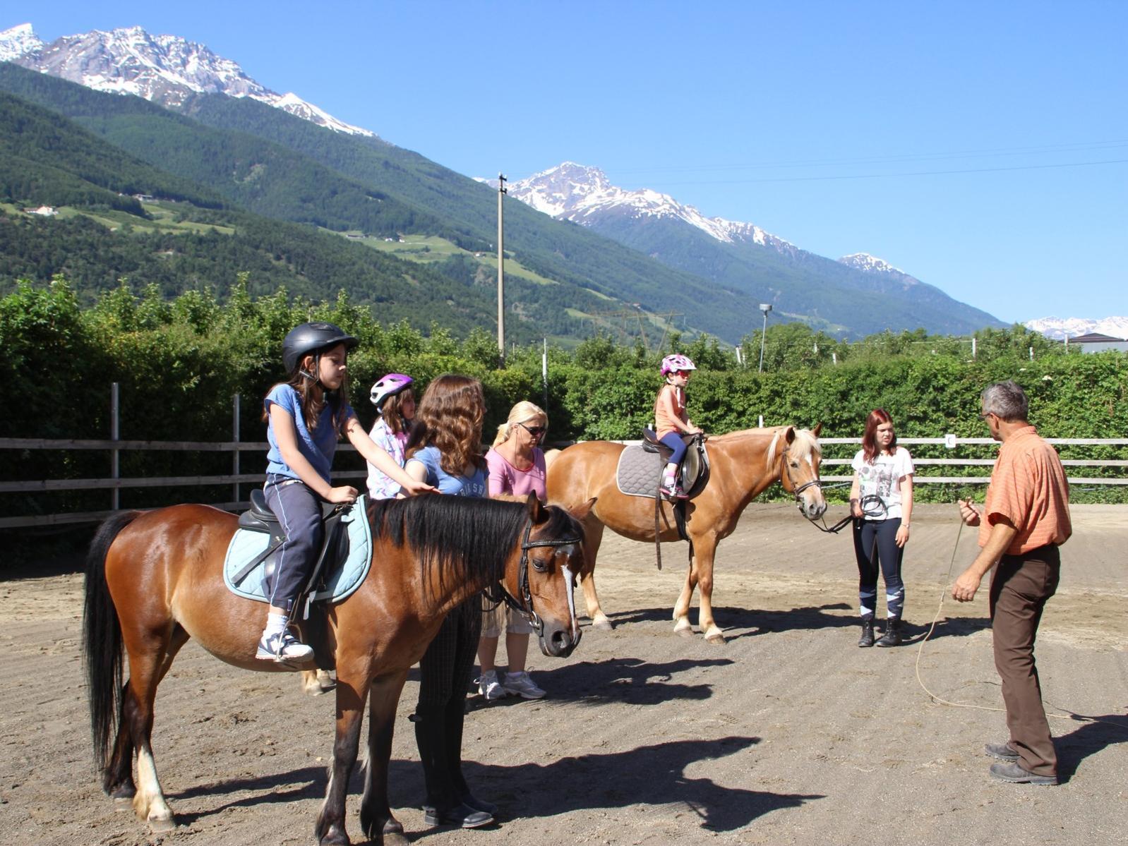 Horse-Riding at the Vill farm in Silandro 