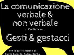 La comunicazione verbale & non verbale - Gesti & gestacci