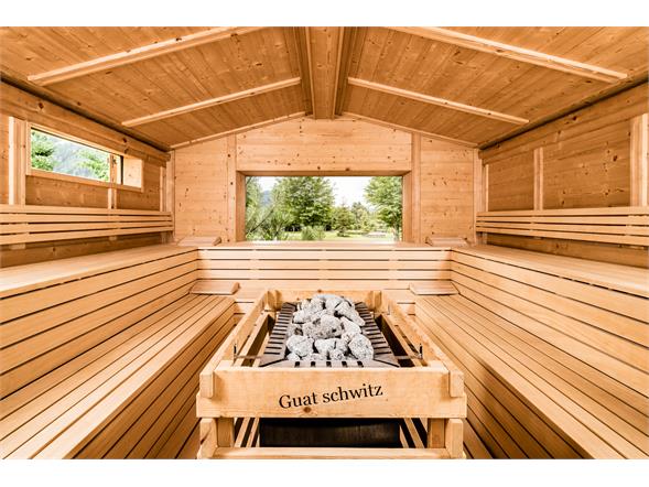 Sauna in baita all'aperto