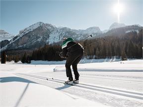 Sprint cross-country skiing slope