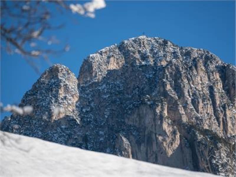 The Croda del maglio mountain in winter