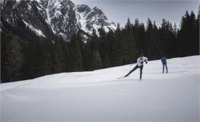 Cross country skiing in the Antholz Valley