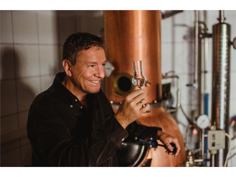 The master distiller is pleased with every new spirit