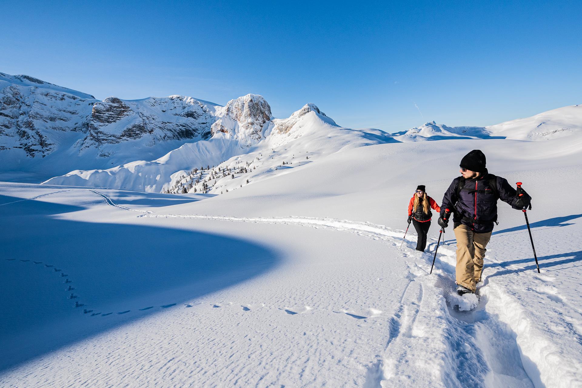 Winter hiking tour with snowshoes - San Vito/ St. Veit - Malga Wöggen/ Wöggenalm