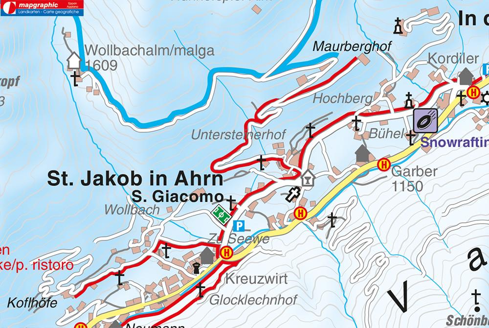 Winter hiking trail to the Maurberghöfe
