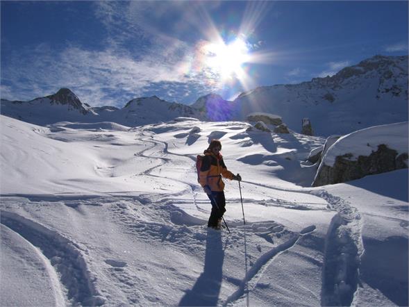 Skitour im hochalpinen Pulverschnee