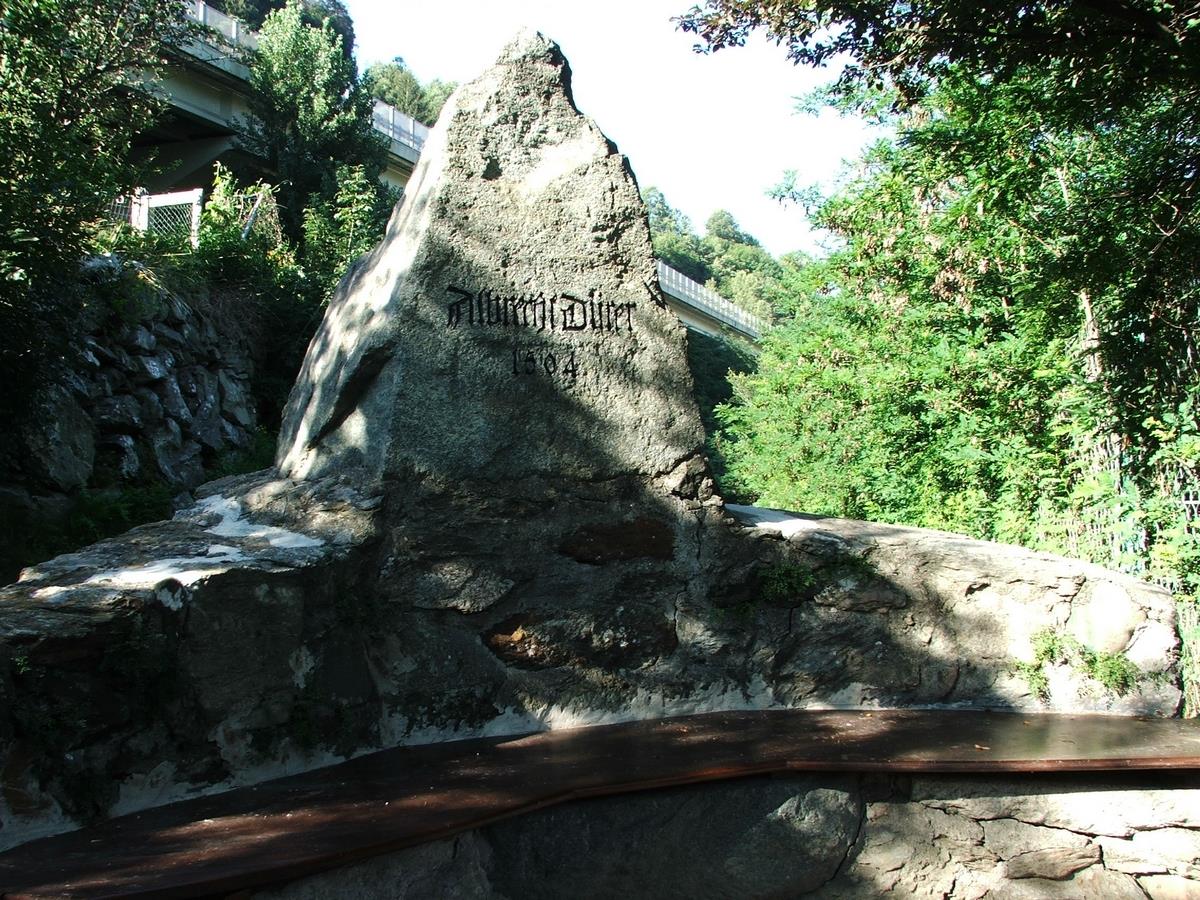 The stone "Dürerstein" in Chiusa/Klausen