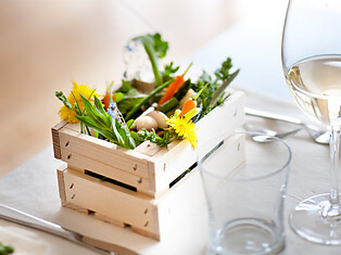 Kräuterrestaurant Arcana - Gartengemüse-Kischtl