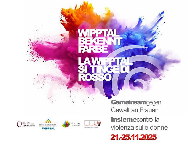 La Wipptal si tinge di rosso - Insieme contro la violenza sulle donne - 2° edizi