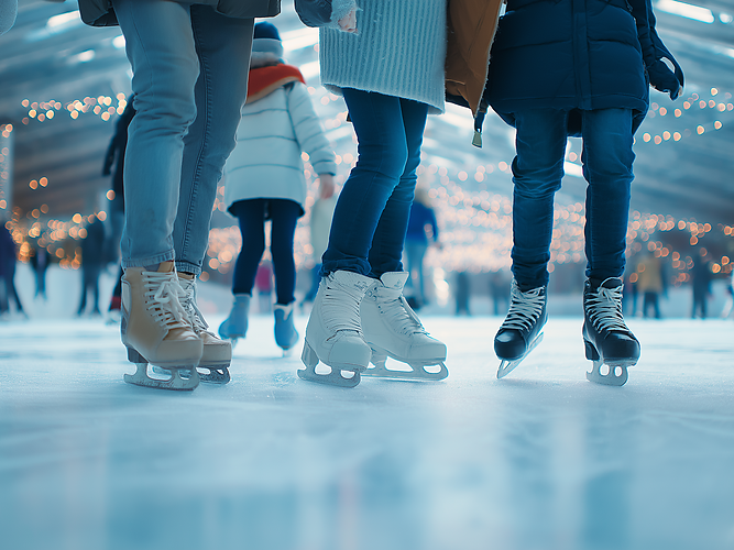 Public ice skating at the Weihenstephan Arena in Sterzing/Vipiteno