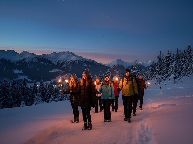Adventurous torchlight hike on the Rosskopf followed by tobogganing fun