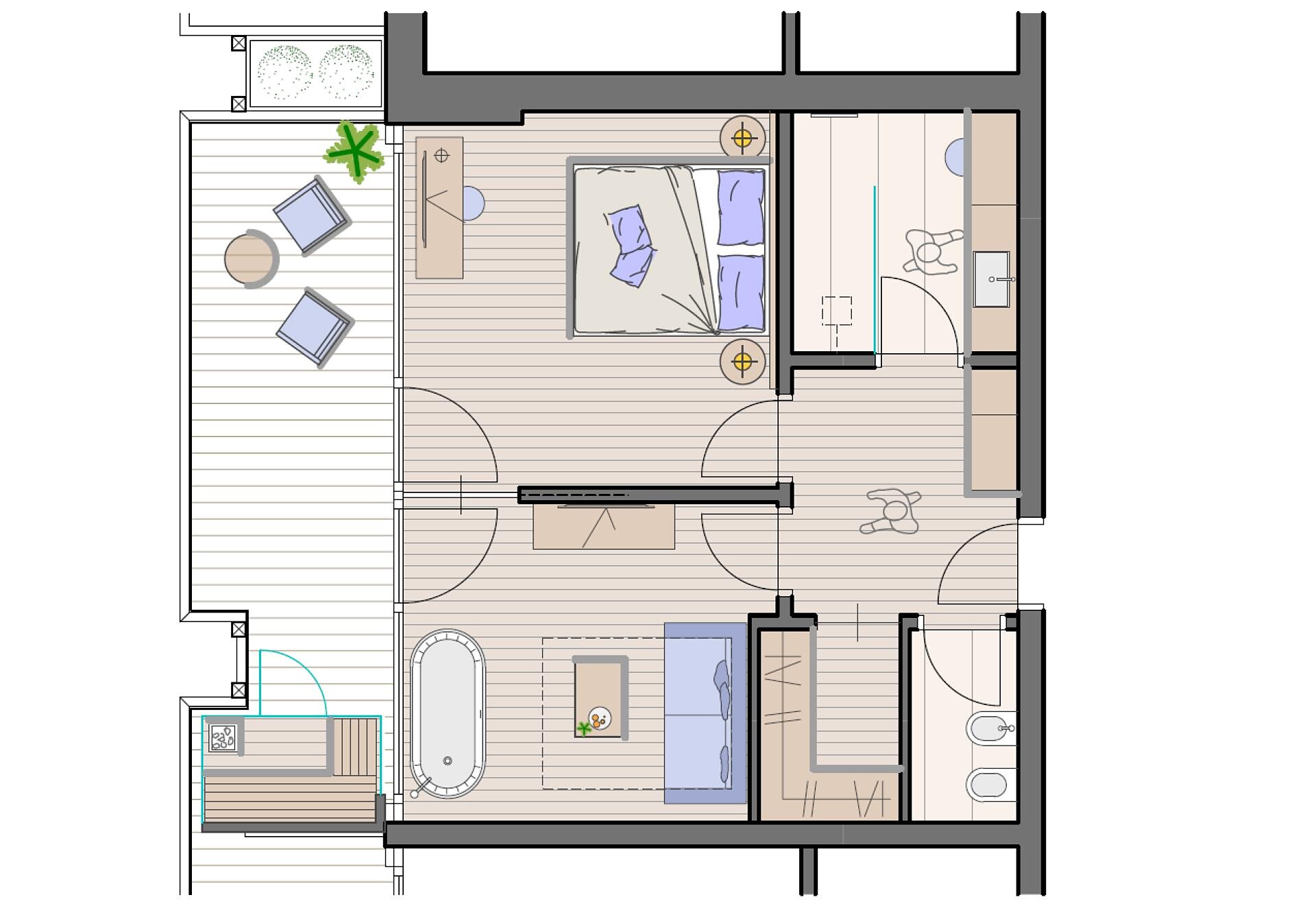 Dolomit Suite | 50 m² | 2-4 Pers.