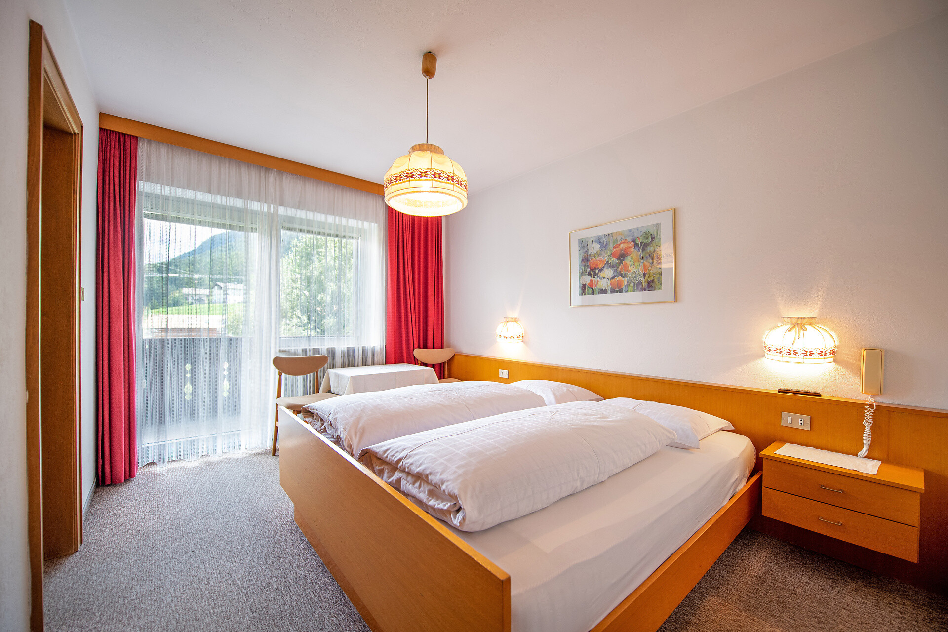 Comfortable room with bathroom and balcony