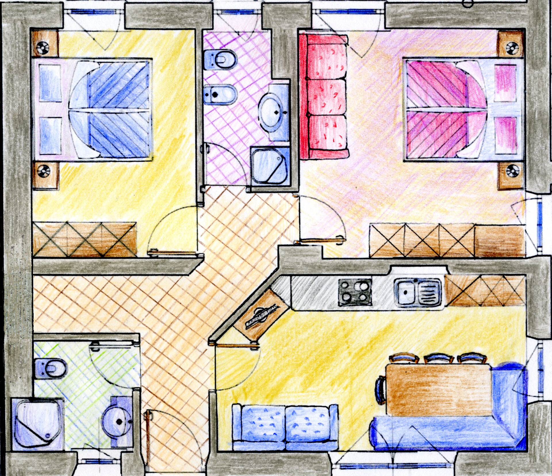 Apartment for 4-5 persons