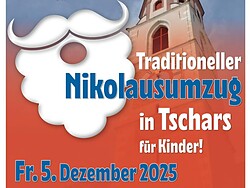 Traditioneller Nikolausumzug für Kinder in Tschars