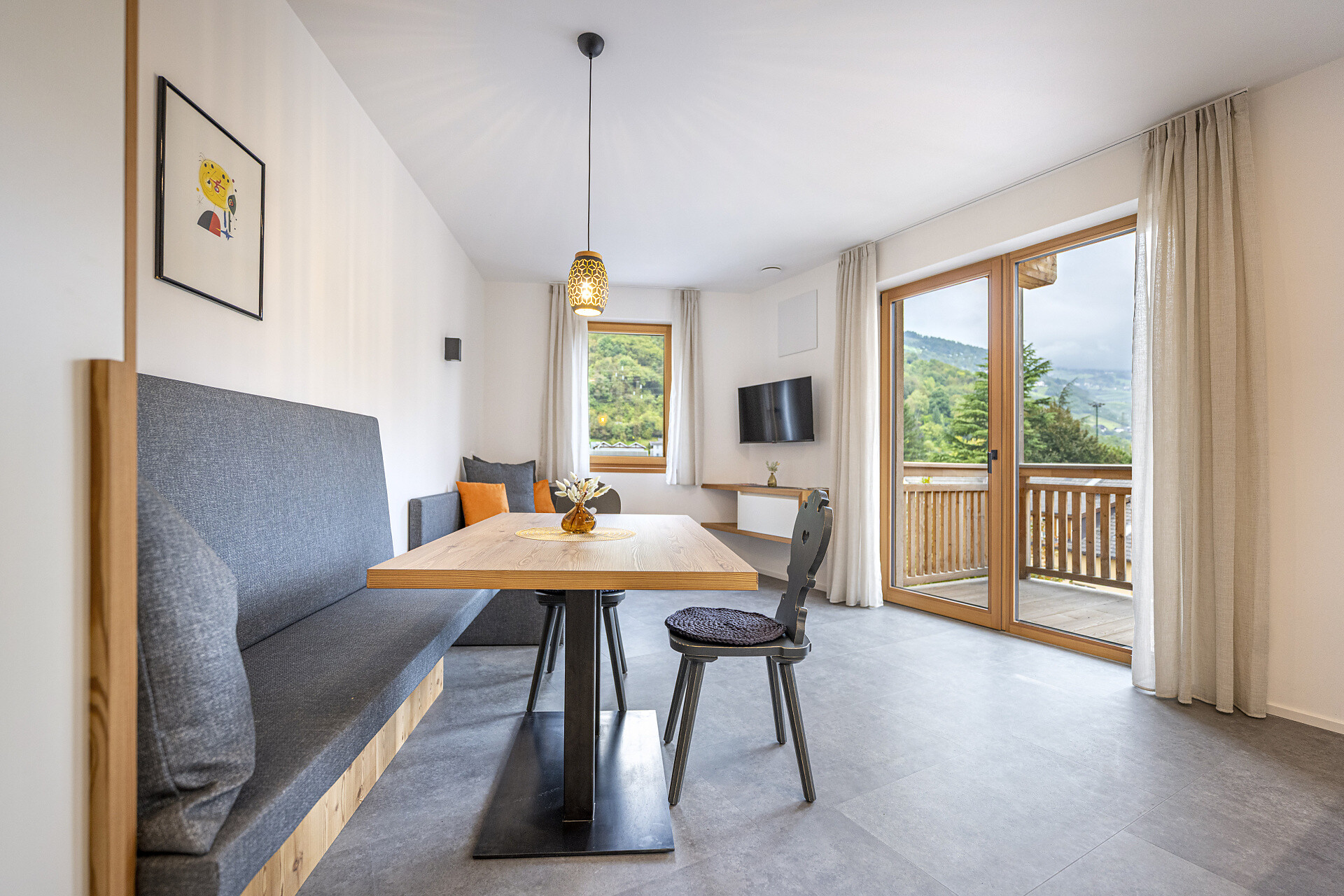 Ferienwohnung mit 1 Schlafzimmer und Balkon mit Bergblick