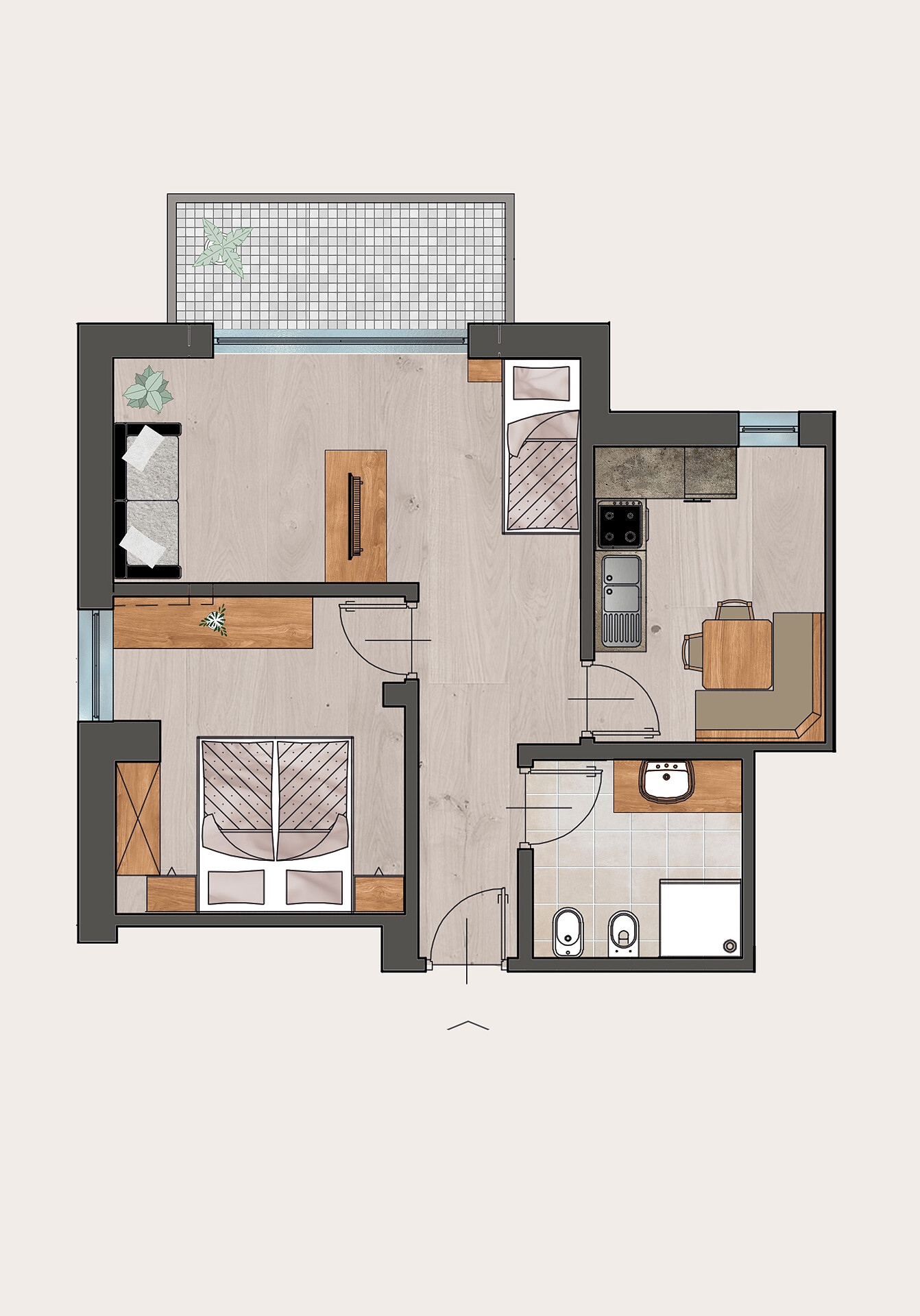 Apartment für 4 Personen