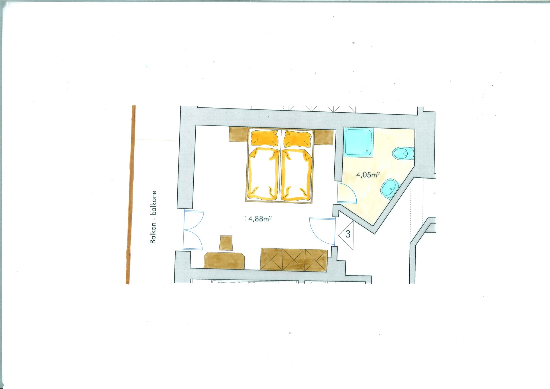 Camere doppie con bagno