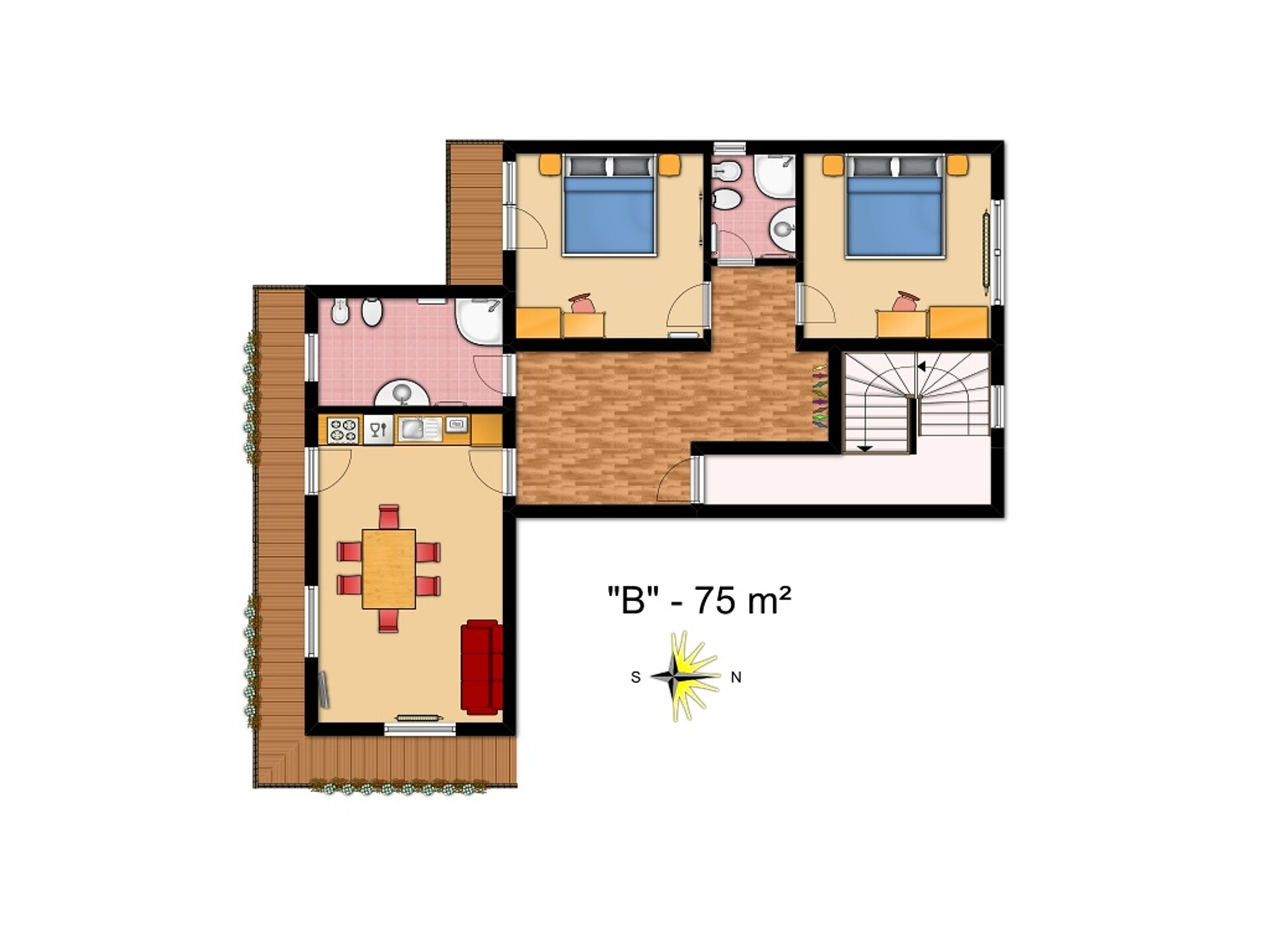 apartment for 4 persons