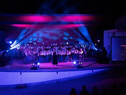 Open-air concert by the Kastelbell & Tschars brass bands