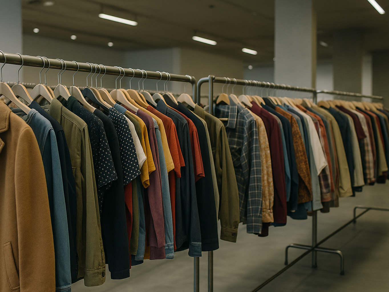 Offener Kleiderschrank