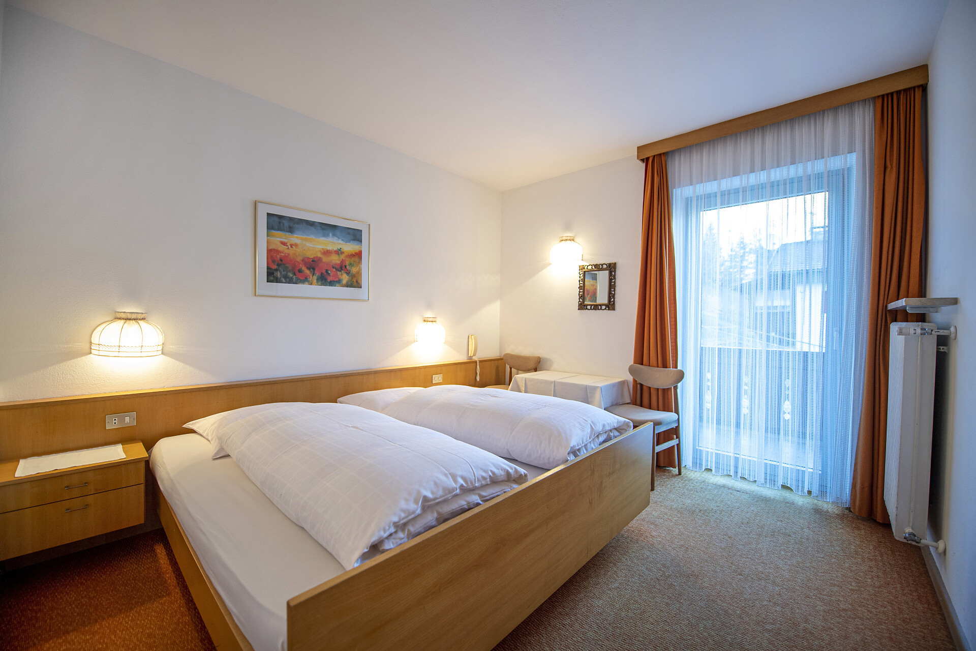 Comfortable room with bathroom and balcony