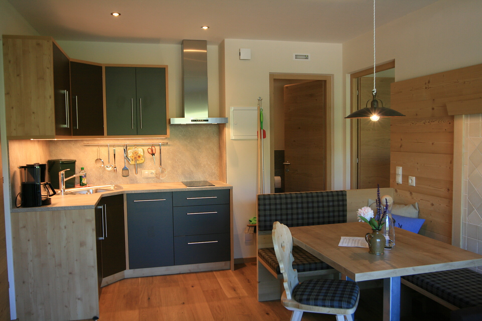 Solid spruce wood apartment Pinus Alpis 42,5 m²
