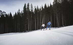 Cross country skiing in the Antholz Valley