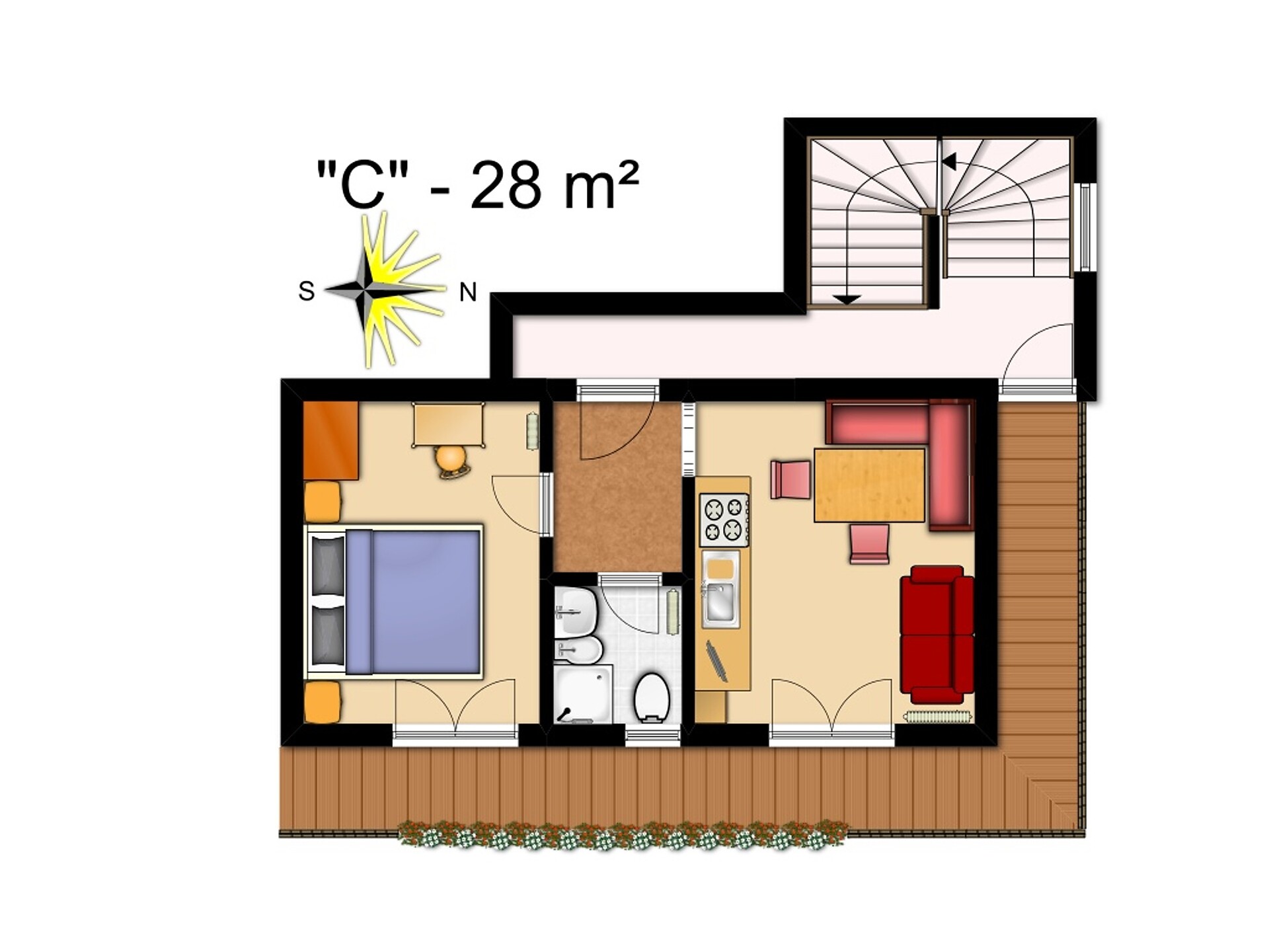 apartment for 2 persons