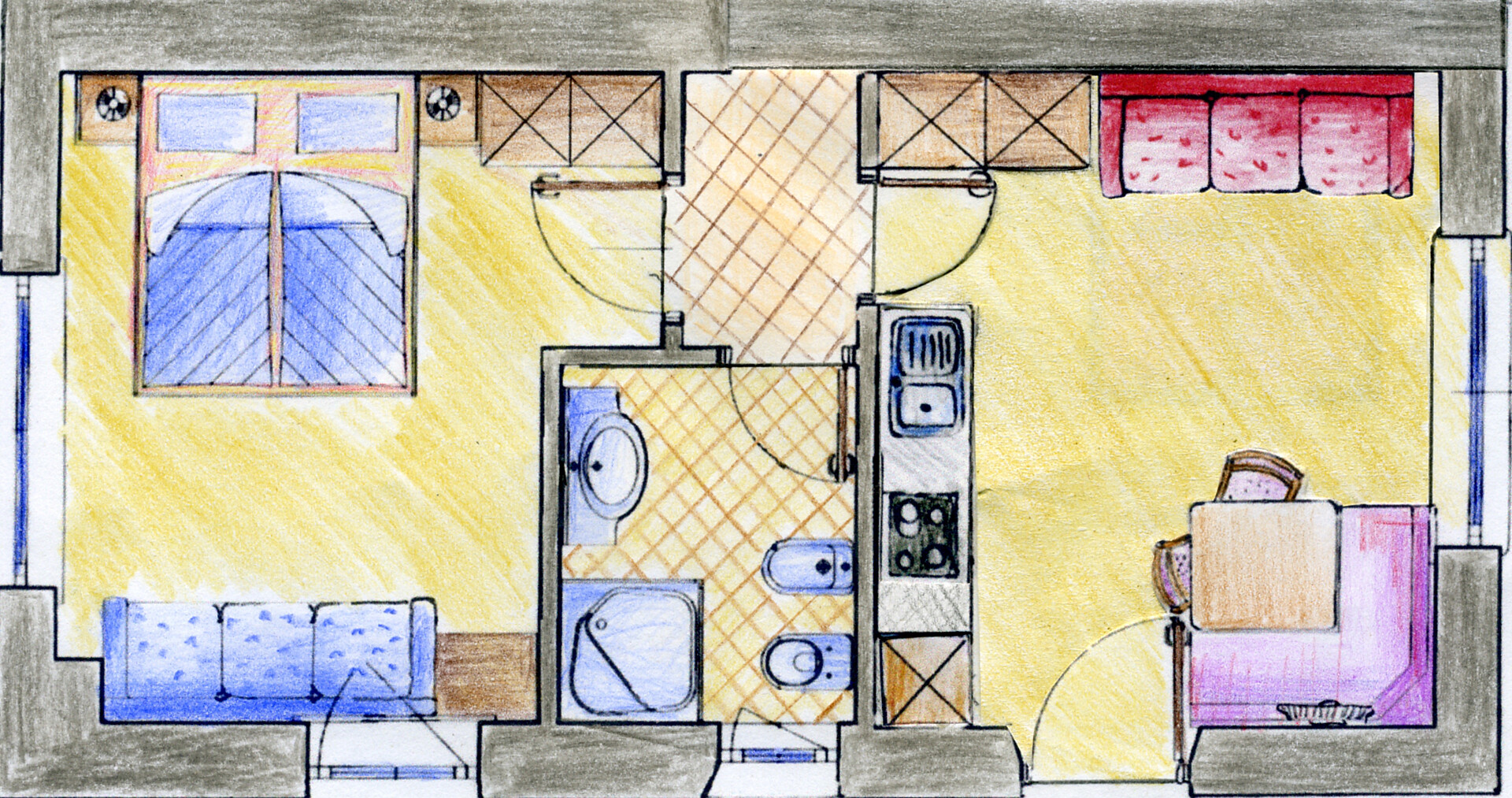 Apartment for 2 - 5 persons