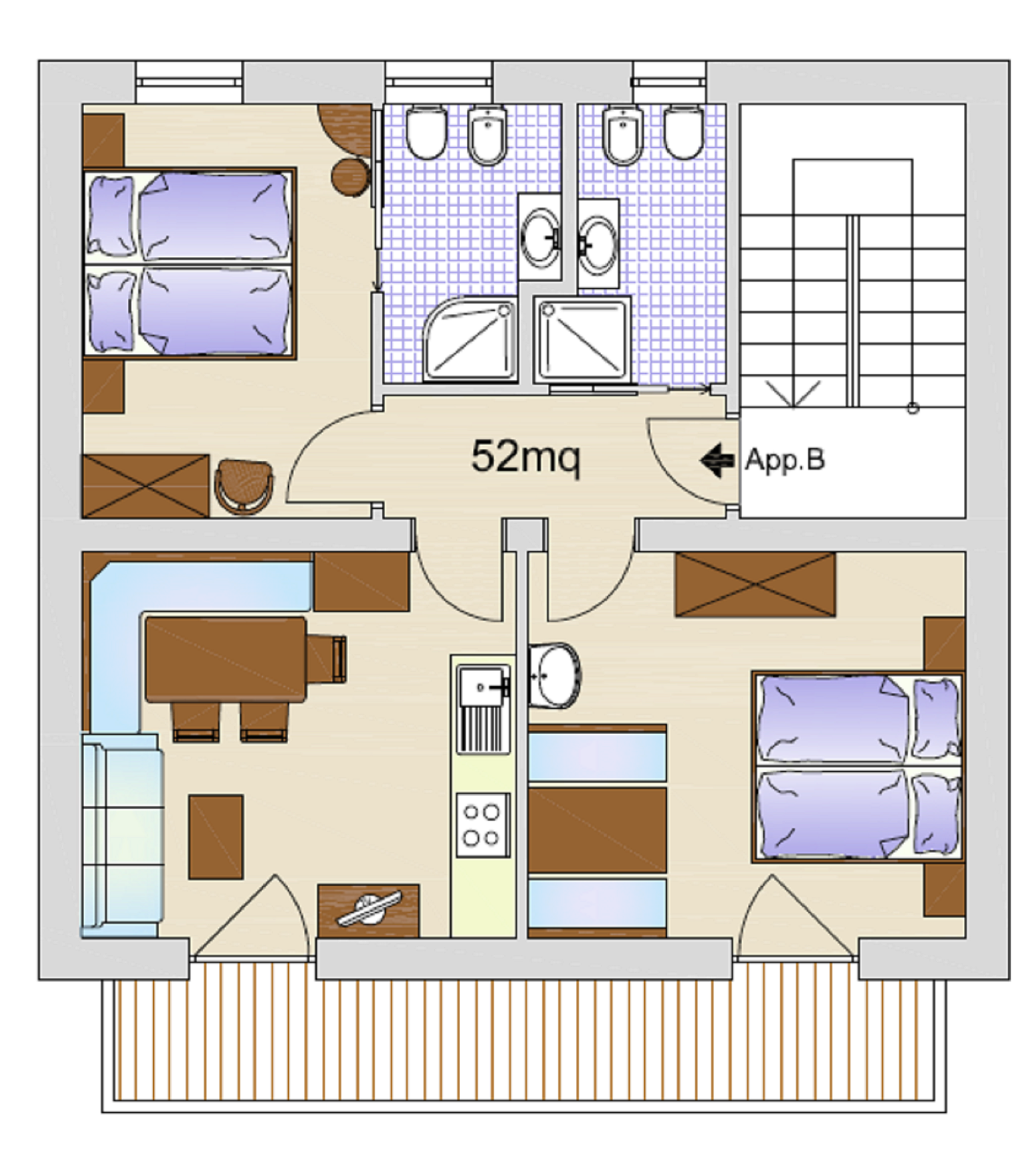 Apartment for 4/5 people