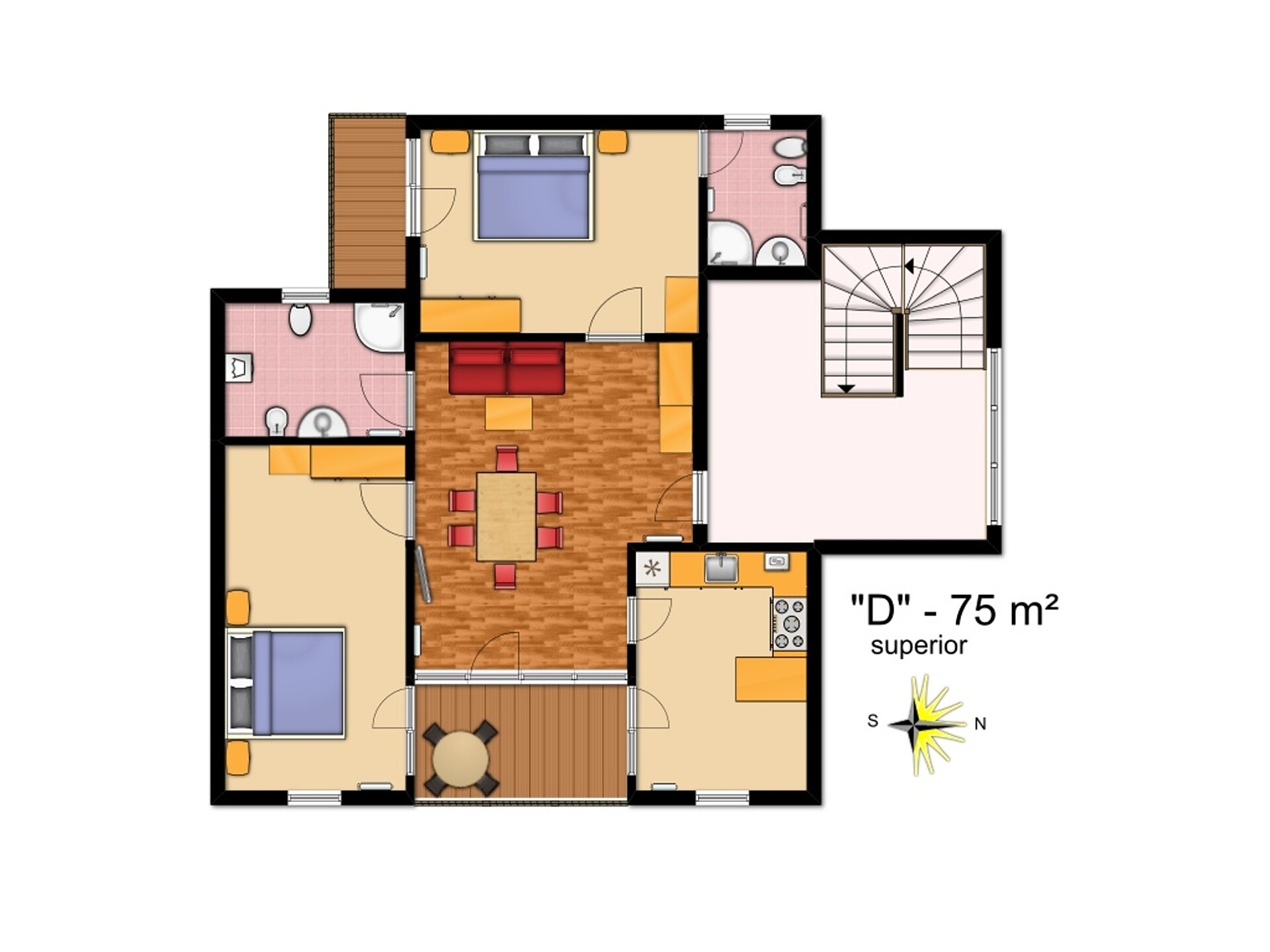 apartment for 4 people